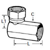 FEMALE PIPE SWIVEL TO FEMALE PIPE 90° ELBOW